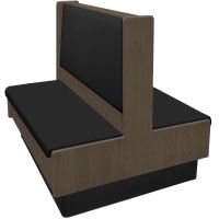Aristocrat Double Wood Frame Booth - Shown in Storm Gray Stain/Black Vinyl