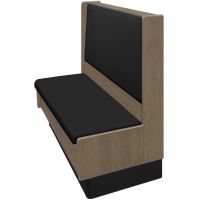 Aristocrat Single Wood Frame Booth - shown in Dove Gray with Black Vinyl