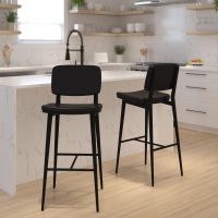 Kenzie Mid Back Barstools - Black
