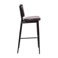 Kenzie Mid Back Barstool - Side View - Brown