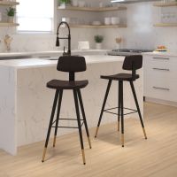 Kora Low Back Barstool - Brown - Set of 2