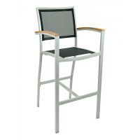 BAL-5624 Outdoor Barstool - Silver/Black