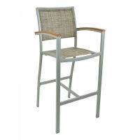 BAL-5624 Outdoor Barstool - Silver/Dark Basket