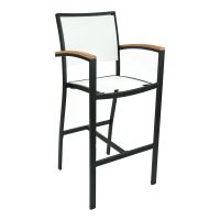 BAL-5624 Outdoor Barstool - Black/White