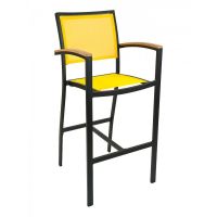 BAL-5624 Outdoor Barstool - Black/Mango