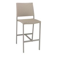 BAL-5725S Outdoor Restaurant Barstool - Gray Seat/Back - Gray Frame
