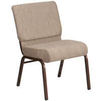 Hercules 21" Banquet Chair - Beige Fabric/Coppervein Frame