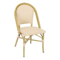 Bistro-S Outdoor Chair - Bamboo Frame with Light Basket Seat & Back