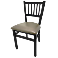 SL2090 Metal Frame Chair - Gunmetal Vinyl Seat