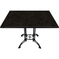 Square Granite Table Top - Black Galaxy