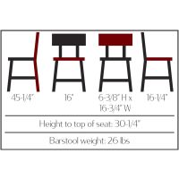 Outlander Barstool Dimensions