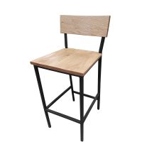 Timber Metal Frame Barstool - Clear Coat Natural