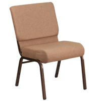 Hercules 21" Banquet Chair - Caramel Fabric/Coppervein Frame