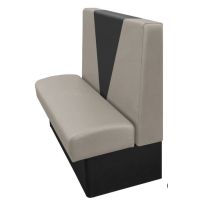 Clarke Retro Single Vinyl Booth - Gray with Black "V" accent