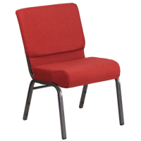 Hercules 21" Banquet Chair - Crimson Fabric/Silvervein Frame
