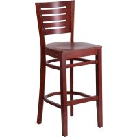 Darby Wood Frame Barstool - Mahogany w/ Wood Seat