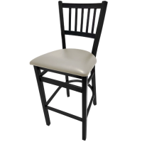 SL2090-1 Metal Frame Barstool - Dove Gray Vinyl Seat