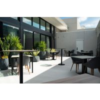 Elements Laminate Table Tops on outdoor patio