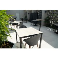 Elements Outdoor Tables - shown with chairs