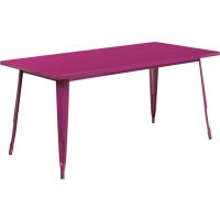 Rectangular Metal Cafe Table 60" x 30" - Purple
