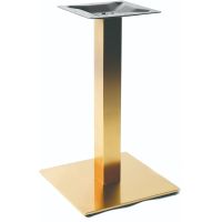 Gold Stainless Steel Square Base - Dining Height