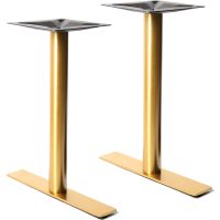 Gold Stainless Steel T-Base, Dining & Bar Heights