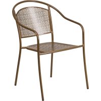 Round Back Outdoor Arm Chair - Gold