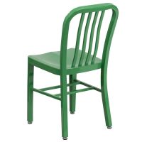 Large metal indoor outdoor chair - green