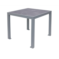 Surf Laminate Inlay Table - Gray Frame - Pietro Marble Inlay