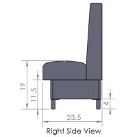 Grove Single Vinyl Booth - dimensions