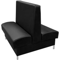 Grove Double Vinyl Booth - Black Vinyl shown