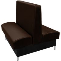 Grove Double Vinyl Booth - Espresso Vinyl shown