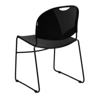 Hercules RUT-188 Stack Chair - Black - Rear View
