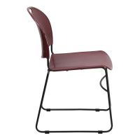 Hercules RUT-188 Stack Chair - Burgundy - Side View