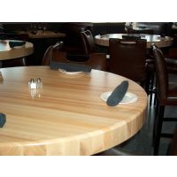 Round butcher block table top - natural