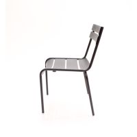 OC-824 Metal Chair - Black, side view
