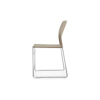 Hoopz Stack Chair - Silver Metal Frame/Balanced Beige Seat