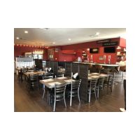 T52 Laminate Table Top - Graphite color table top in restaurant