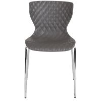 Lowell Plastic Stackable Chair - Gray - Front View