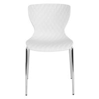 Lowell Plastic Stackable Chair - White - Front View