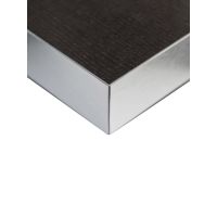 Marco Laminate Restaurant Table - Wenge/Aluminum | Edge View