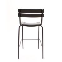 OB-824 Metal Barstool - Black, back view