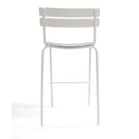 OB-824 Metal Barstool - White, back view