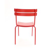 OC-824 Metal Chair - Red, back view