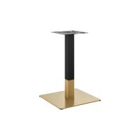 Gold and Black Finish Stainless Steel Base - 20"x20" Square, Dining Height