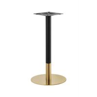 Gold and Black Finish Stainless Steel Base - 20" Round, Bar Height