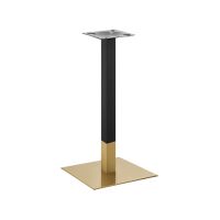Gold and Black Finish Stainless Steel Base - 22"x22" Square - Bar Height