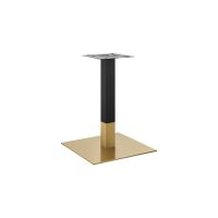 Gold and Black Finish Stainless Steel Base - 22"x22" Square - Dining Height