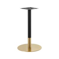 Gold and Black Finish Stainless Steel Base - 23" Round, Bar Height