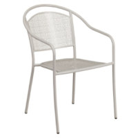 Round Back Outdoor Chair - Light Gray
